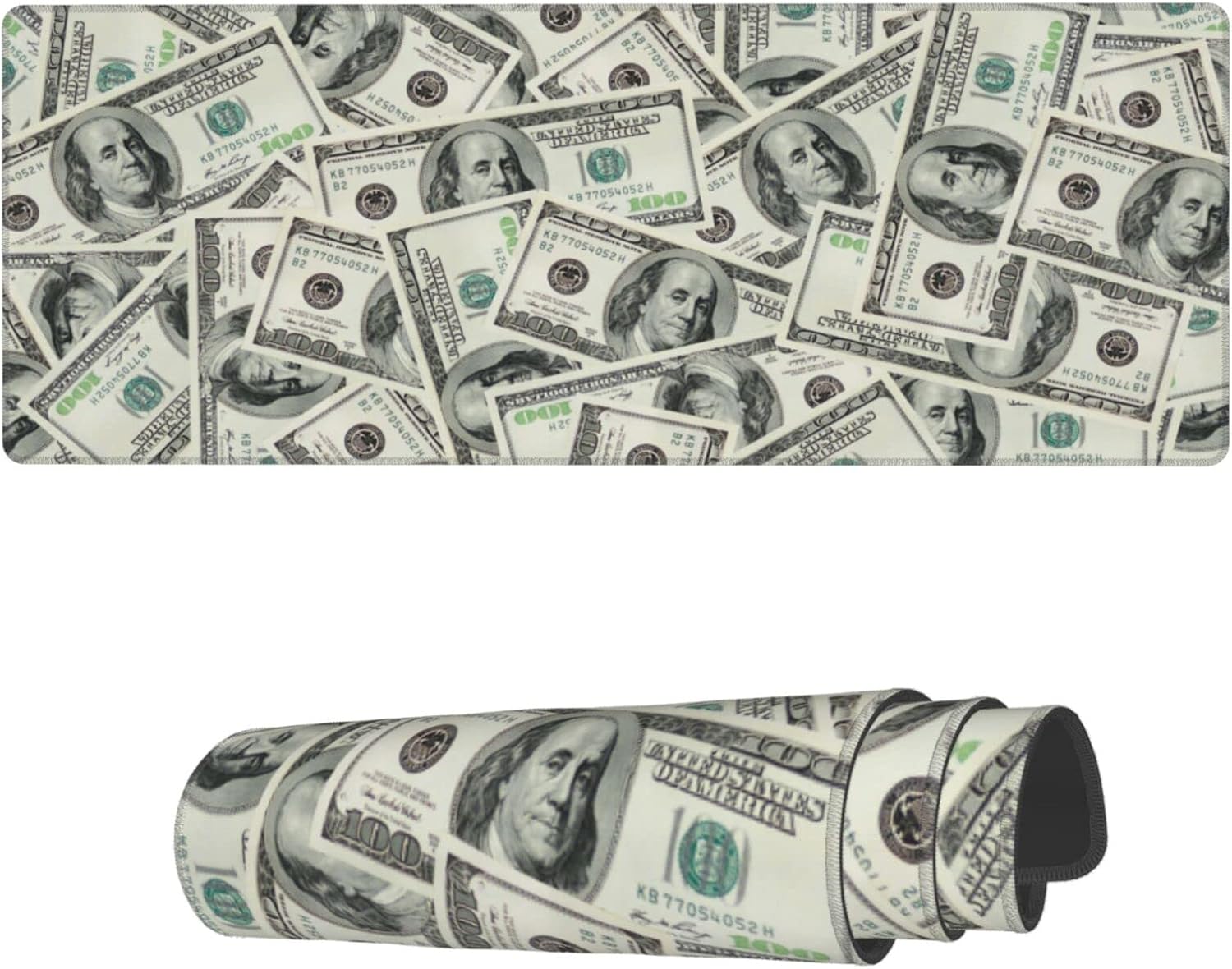AoHanan Large Mouse Pad Us Dollar Money Extended Gaming Mouse Pad with Stitched