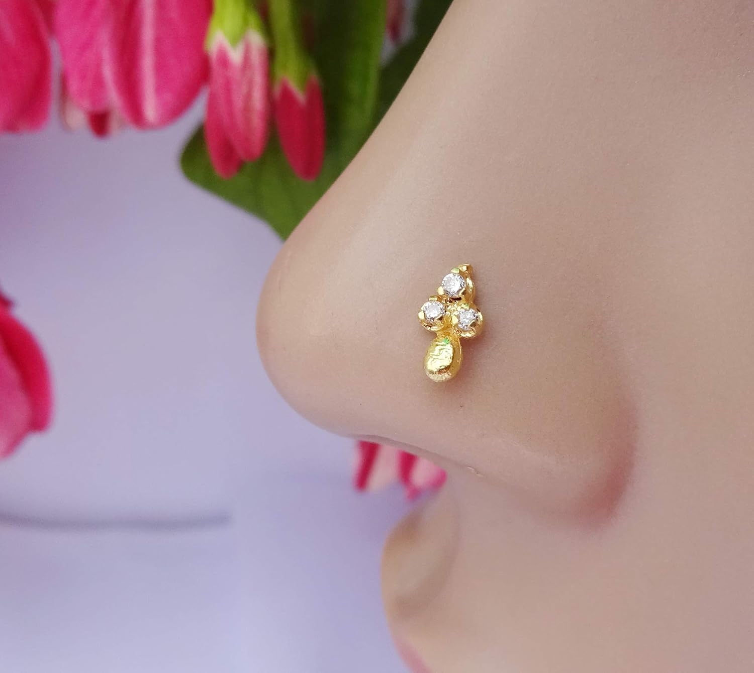 Long Nose Stud,Tinny Nose Ring,20g Nose Stud,Medusa