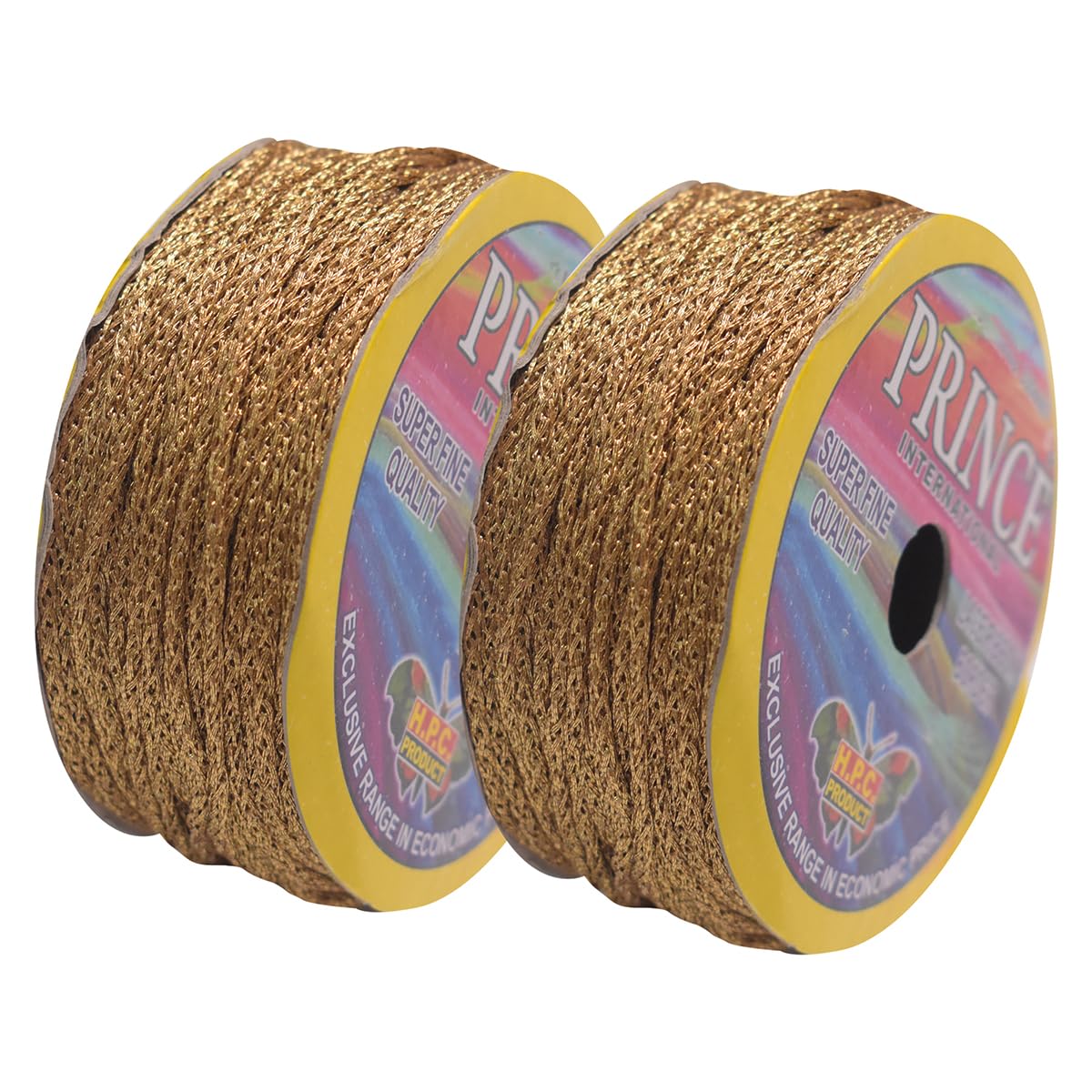 Embroiderymaterial Metallic Soutache Braided Cord Thread/Dori for Embroidery, Aari work, Tassels, Jewellery, Bracelet, Lace, Crochet (Pack of 2 Rose gold and Gold, 3MM Width, 10 Mtr/Roll) (Gold)-image-40