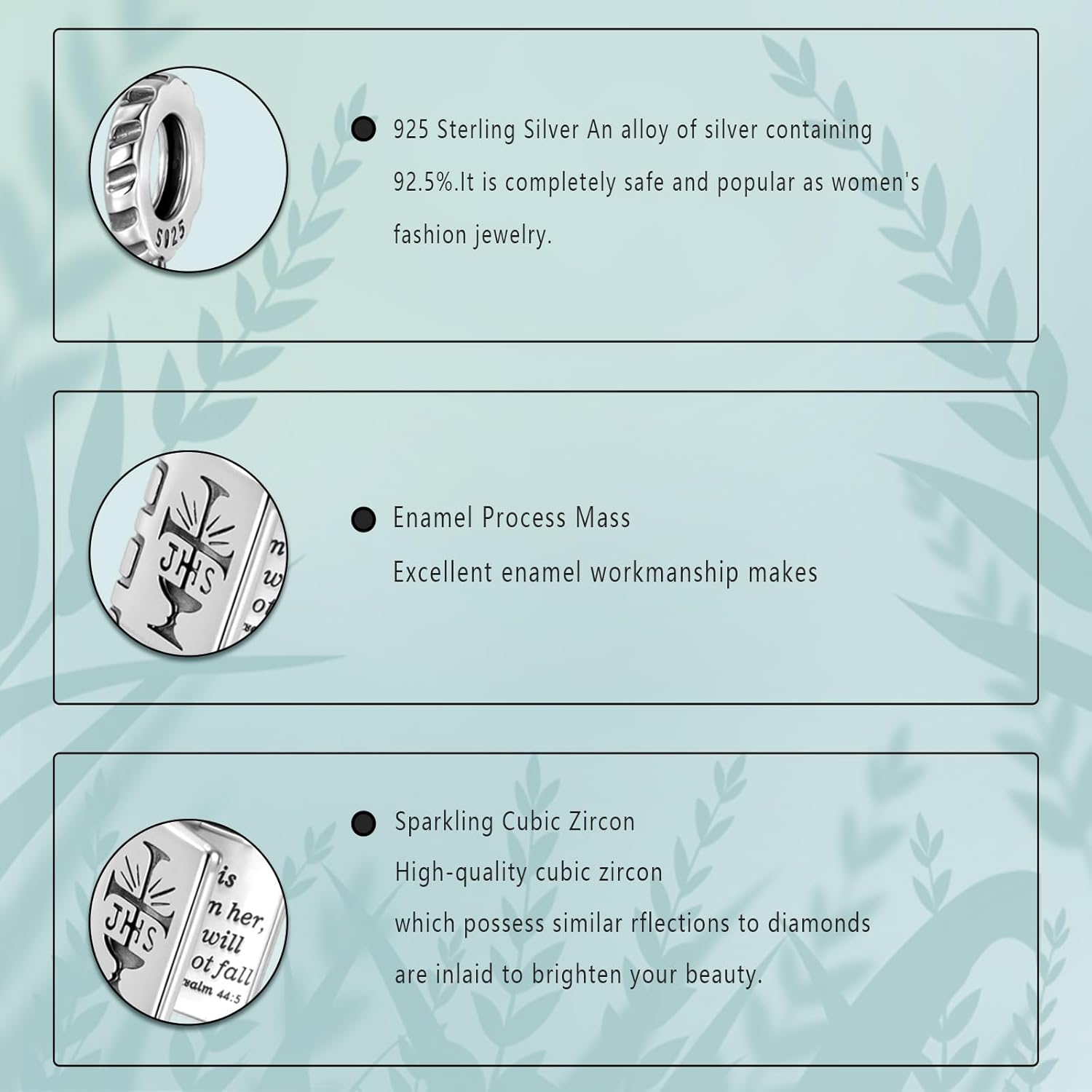 Adjustable Bible Pendant Fit Women's Necklace Bracelet 925 Sterling Silver Charm Birthday Jewelry Gift For Friends Family - Image 3