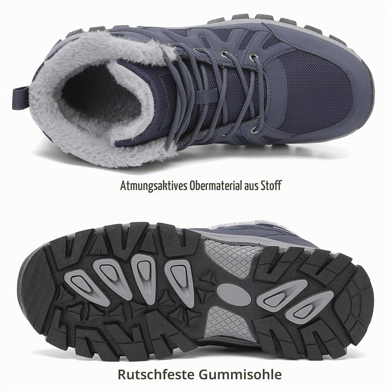 FLARUT Herren Winterstiefel Winterschuhe Schneeschuhe