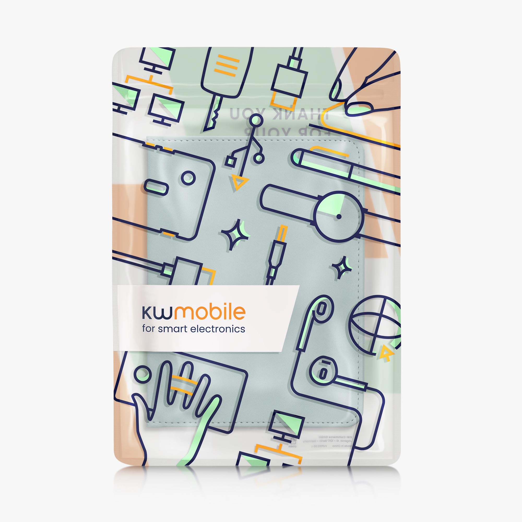 kwmobile Custodia Pelle Nabuk per Libretto Circolazione Auto Cover Portalibretto con Scomparti