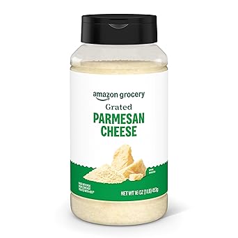 Amazon Grocery, Grated Parmesan Cheese Shaker, 16 Oz (Previously Happy Belly, Packaging May Vary)