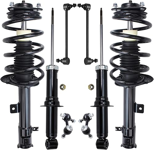 Miniatura 156 de Detroit Axle - Kit de puntales delanteros de 6 piezas para Chevrolet Aveo Aveo5 Pontiac G3 Wave, barra estabilizadora, varillas de acoplamiento