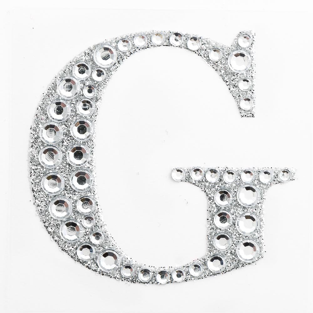 Italian Options G 5Cm Diamante Self Adhesive Litter Sticker Letter