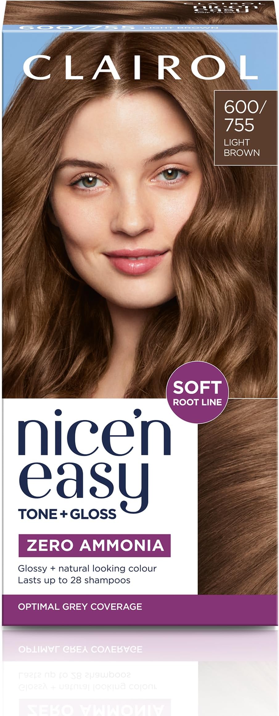 Clairol Nice'n Easy Tone+Gloss Semi Permanent Hair Dye - 600/755 Light Brown