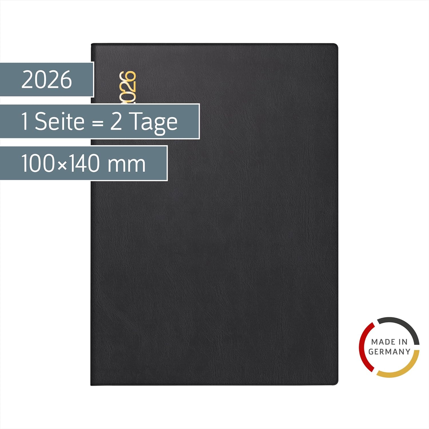 rido/idé Pocket Calendar Model Technology II '26 | A6, Plastic, Black