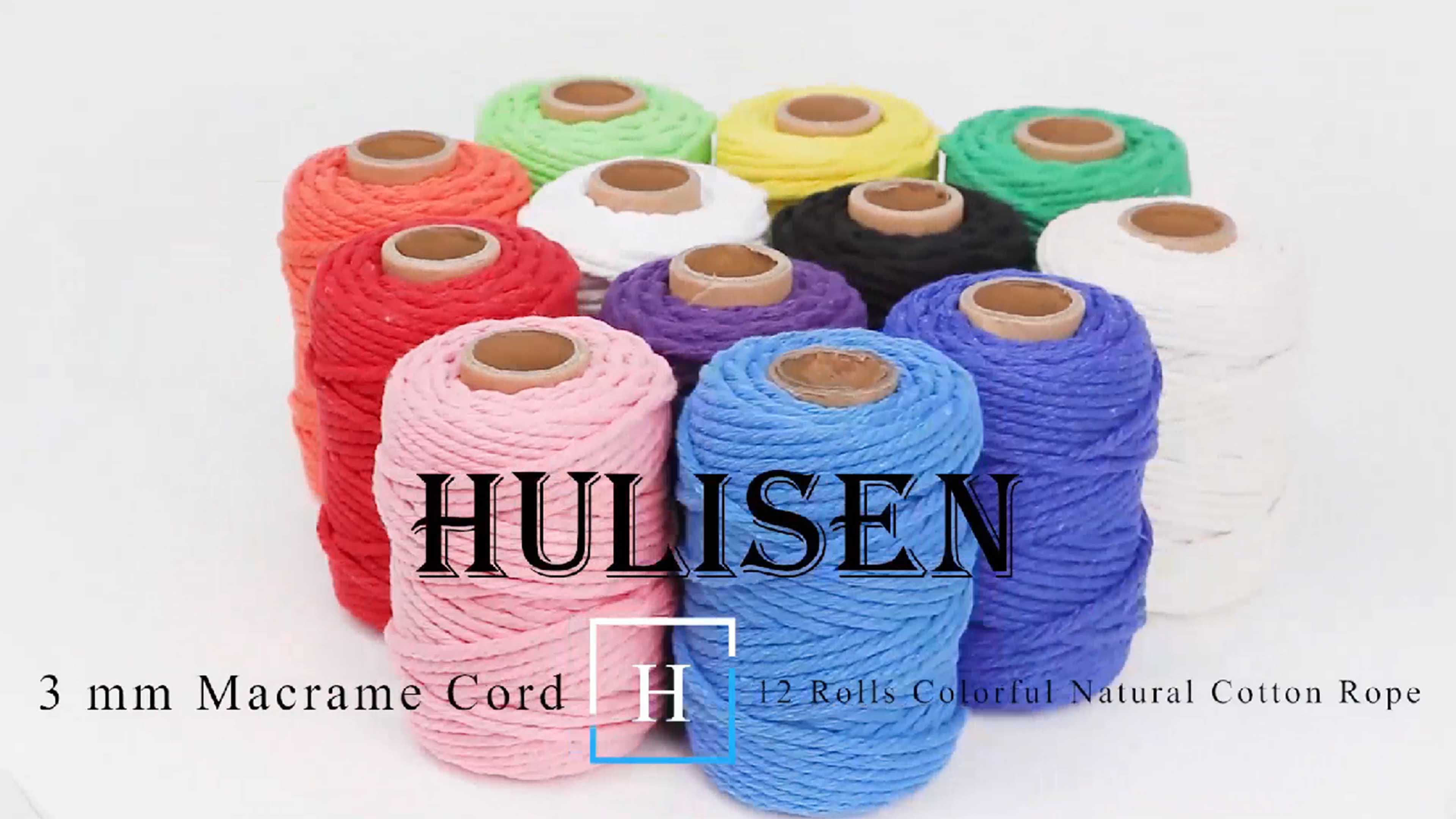 Lot De 6 Rouleaux Ficelle De Coton Mélangé - 100 M X 2 Mm Chaque, Couleurs Assorties, Pour Emballage, Bricolage, Macramé