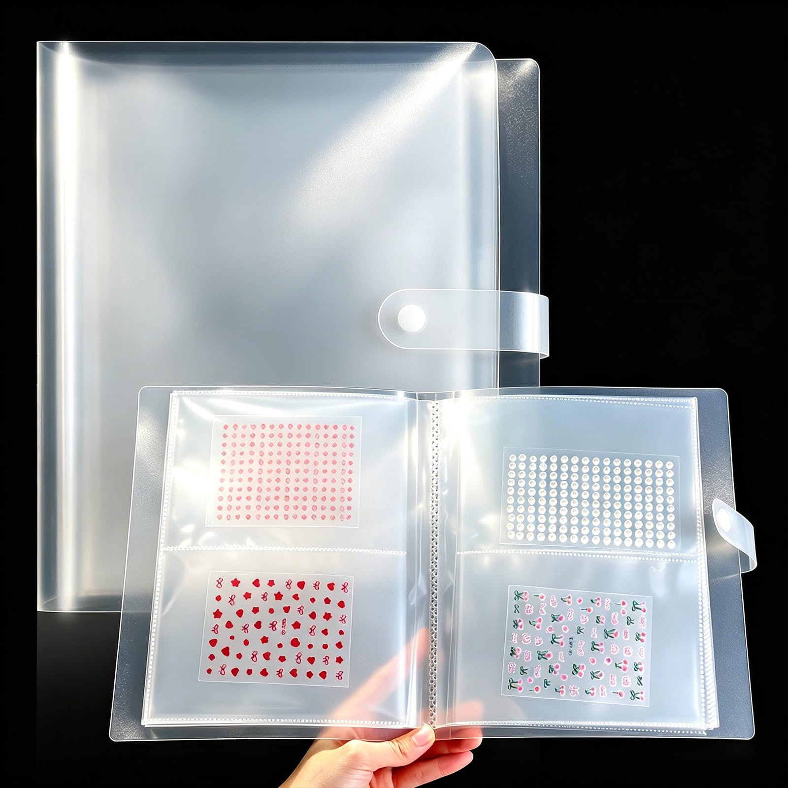 120 Slots Nail Sticker Organizers Storage Book Organizer Binder