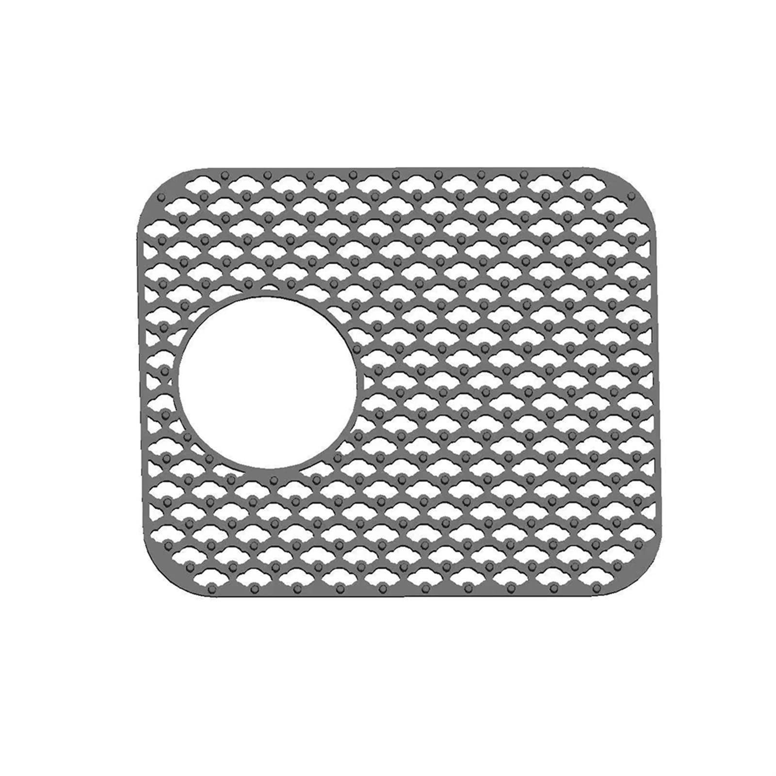 Alfombrilla para fregadero multiusos con drenaje antiobstrucción y aislamiento térmico para cocina