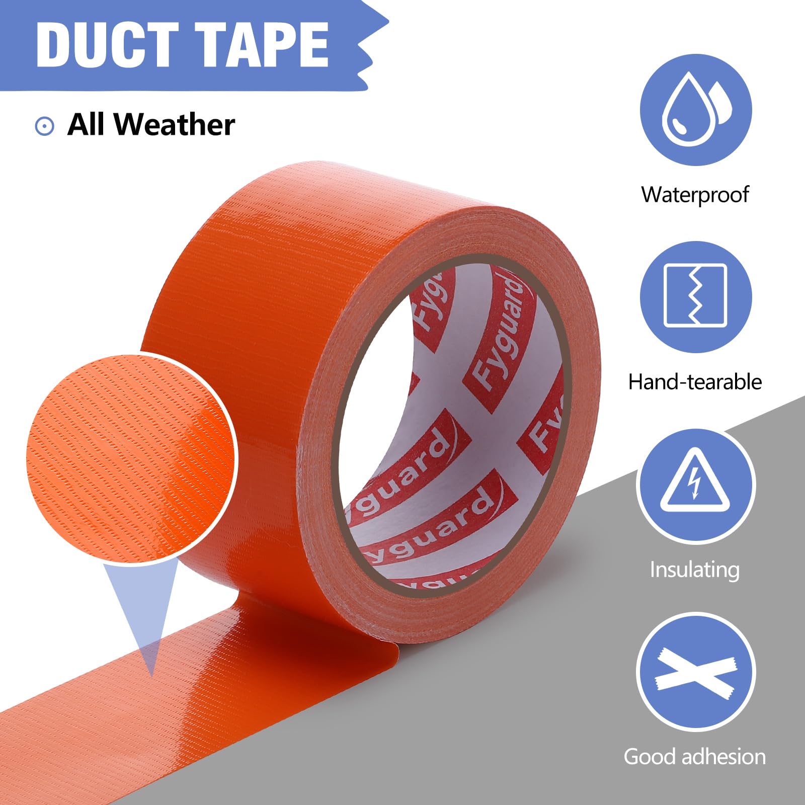 LLPT Weefseltape, pantsertape, 6 premium gesorteerde kleurpakketten, 50 mm x 14 m, mat en reflectievrij, stoffen plakband in blauw, paars, geel, groen, oranje, rood (DT506