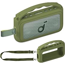 RAWECUD Silicone Cover Case for Soundcore Motion 300 Wireless Hi-Res Portable Speaker, Protective Holder Skin for Motion 300 Speaker Case Accessories Green