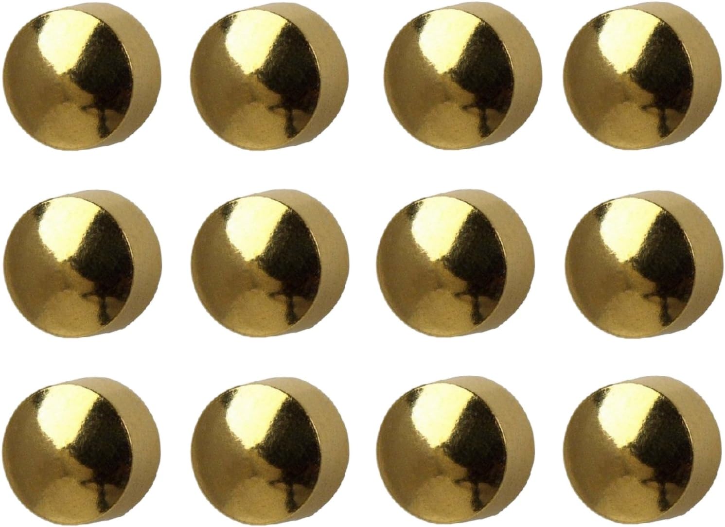 12 Pairs Studex Large 5mm Traditional Plain Ball Gold Plated Bezel Setting Ear Piercing Stud Earrings