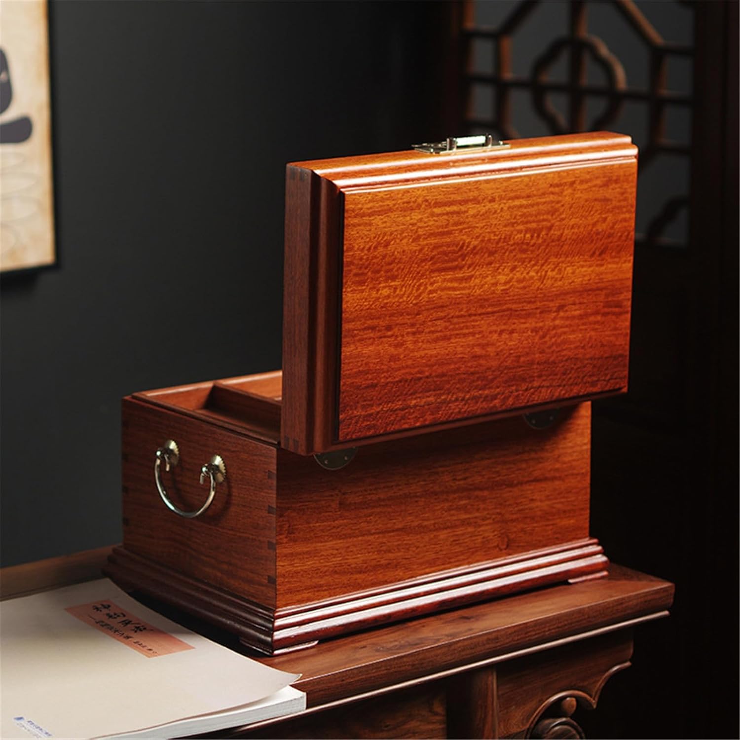 ジュエリーボックス 木製ジュエリーボックスクルミジュエリー