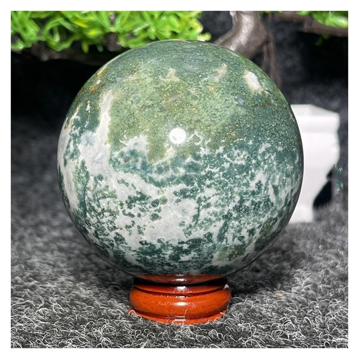 LQYXGS Crystal Stone Home Decor More Than 60mm Natural Agate Sphere Home Decoration(435g 68mm)