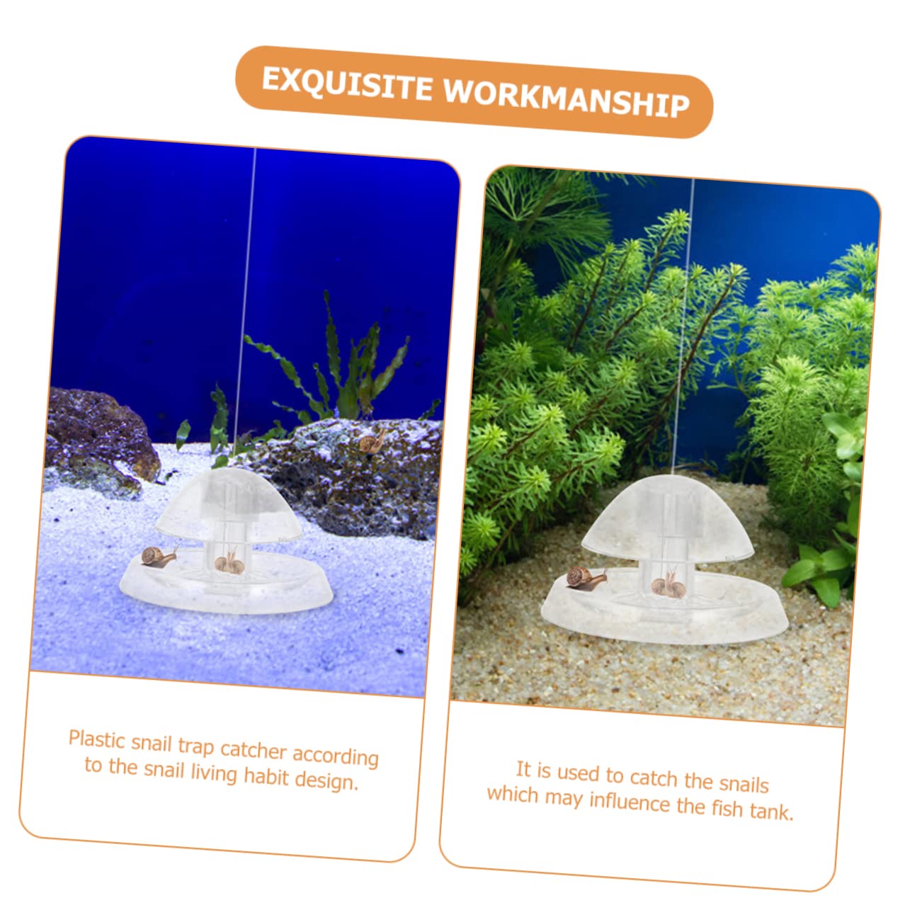 Supvox 5 Sätze Schneckenfalle Aquariumdekoration Fangen Filter Höhle Netz Schneckenfänger Für Aquarium Transparenter Schneckenfänger Kleiner Schneckenfänger Fischfalle Plastik 2 Stück * 5