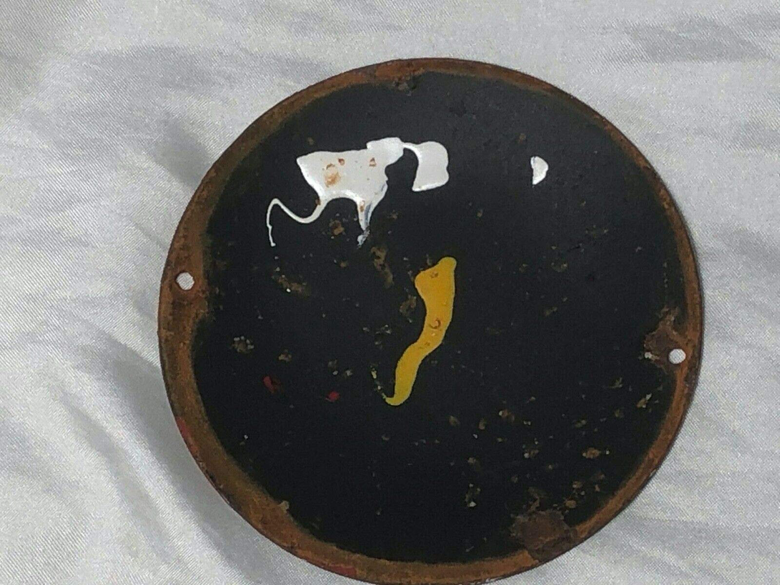Vintage Canadian Old Mid Century White Rose Gasoline - Cartel esmaltado para pared