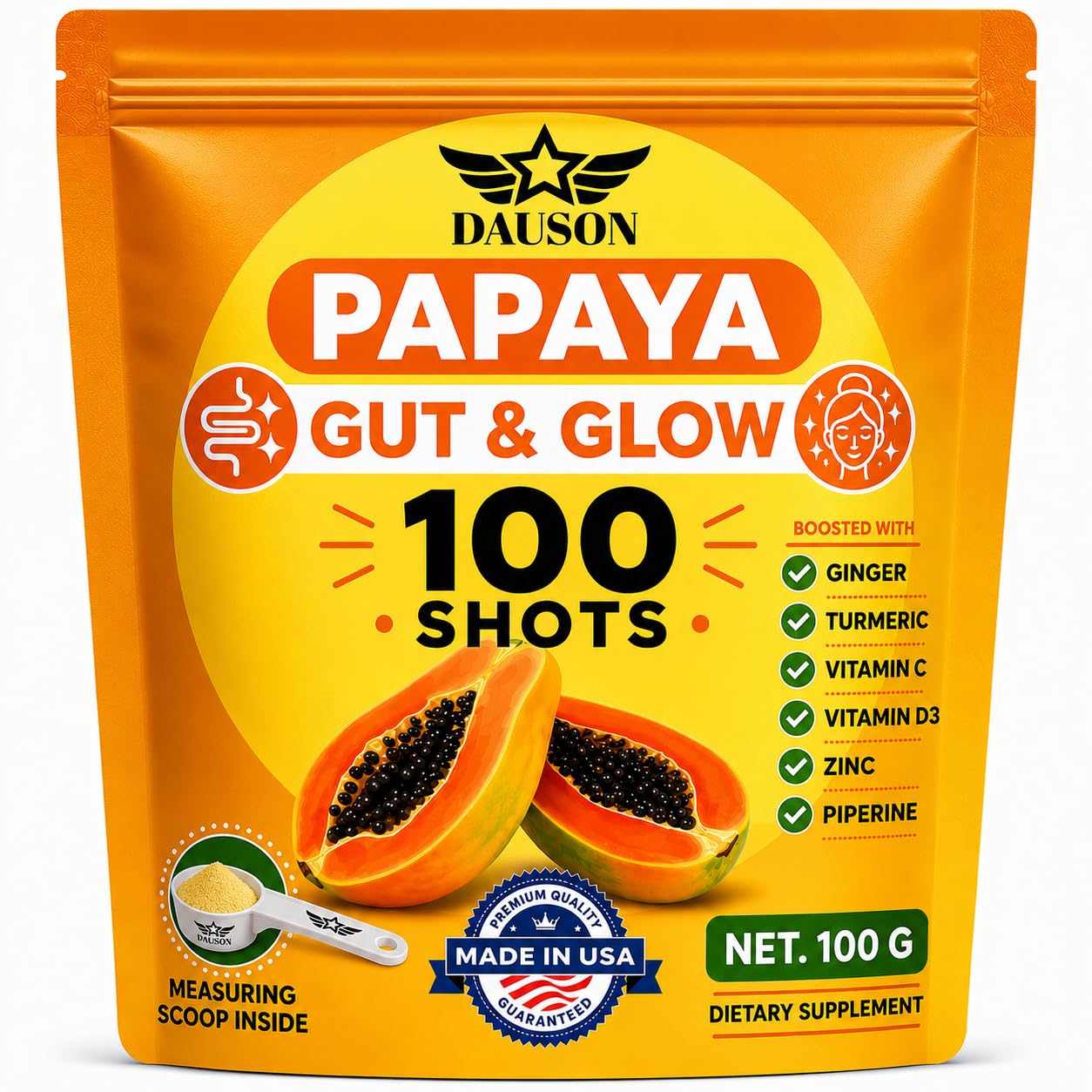 Papaya Shots for Healthy Gut &amp; Glowing Skin