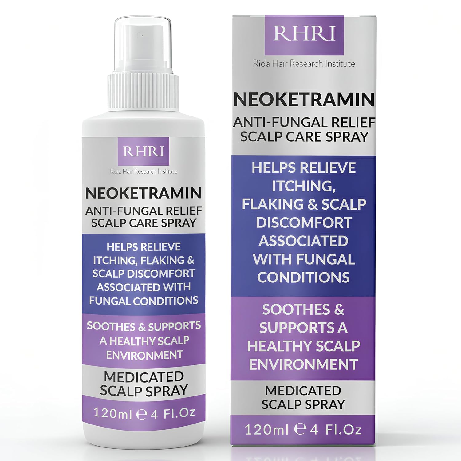 Neoketramin Anti Fungal Scalp Spray for Dandruff, Psoriasis & Folliculitis | Dandruff Treatment for Psoriasis & Folliculitis, Itchy Scalp Treatment for Dry, Irritated Scalp, Relief for Yeast & Ringworm