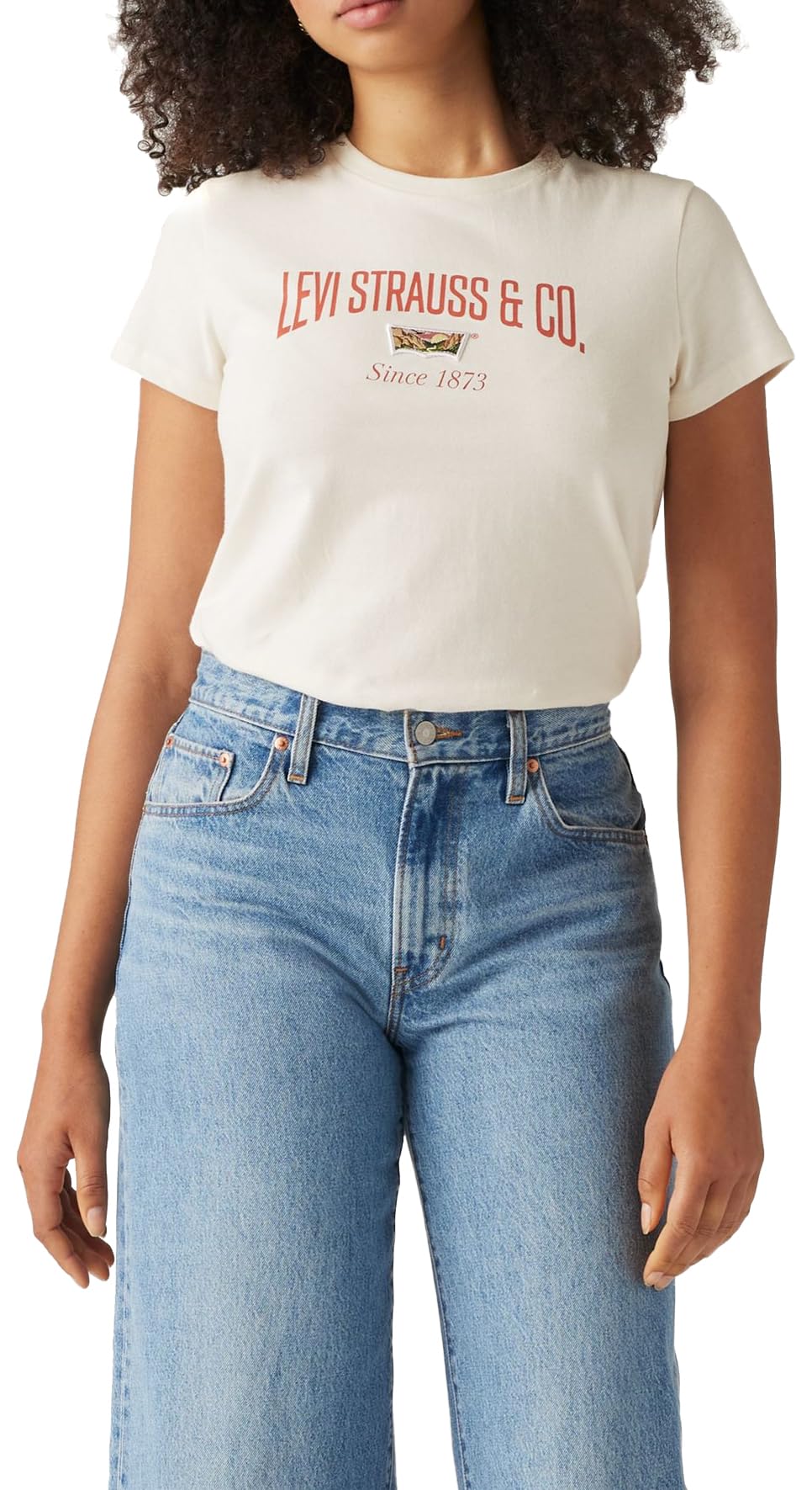 Levi's Women's The Perfect Tee- Graphic Logo T-Shirt, Mini Scenic Bw Patch, XS