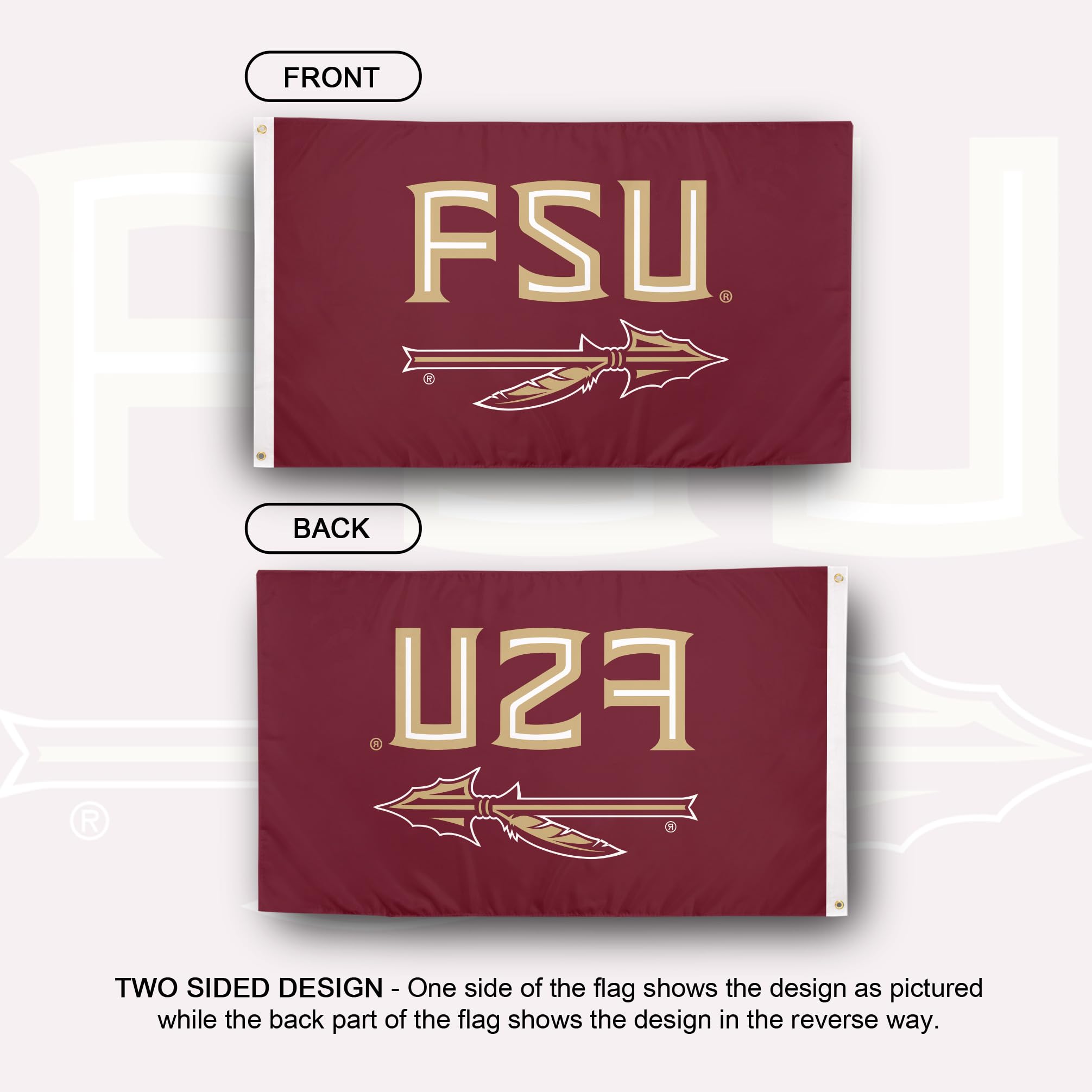 Desert Cactus Gartenflagge Florida State University - 48,3x30,5 Cm, Doppelseitig, Wetterfest