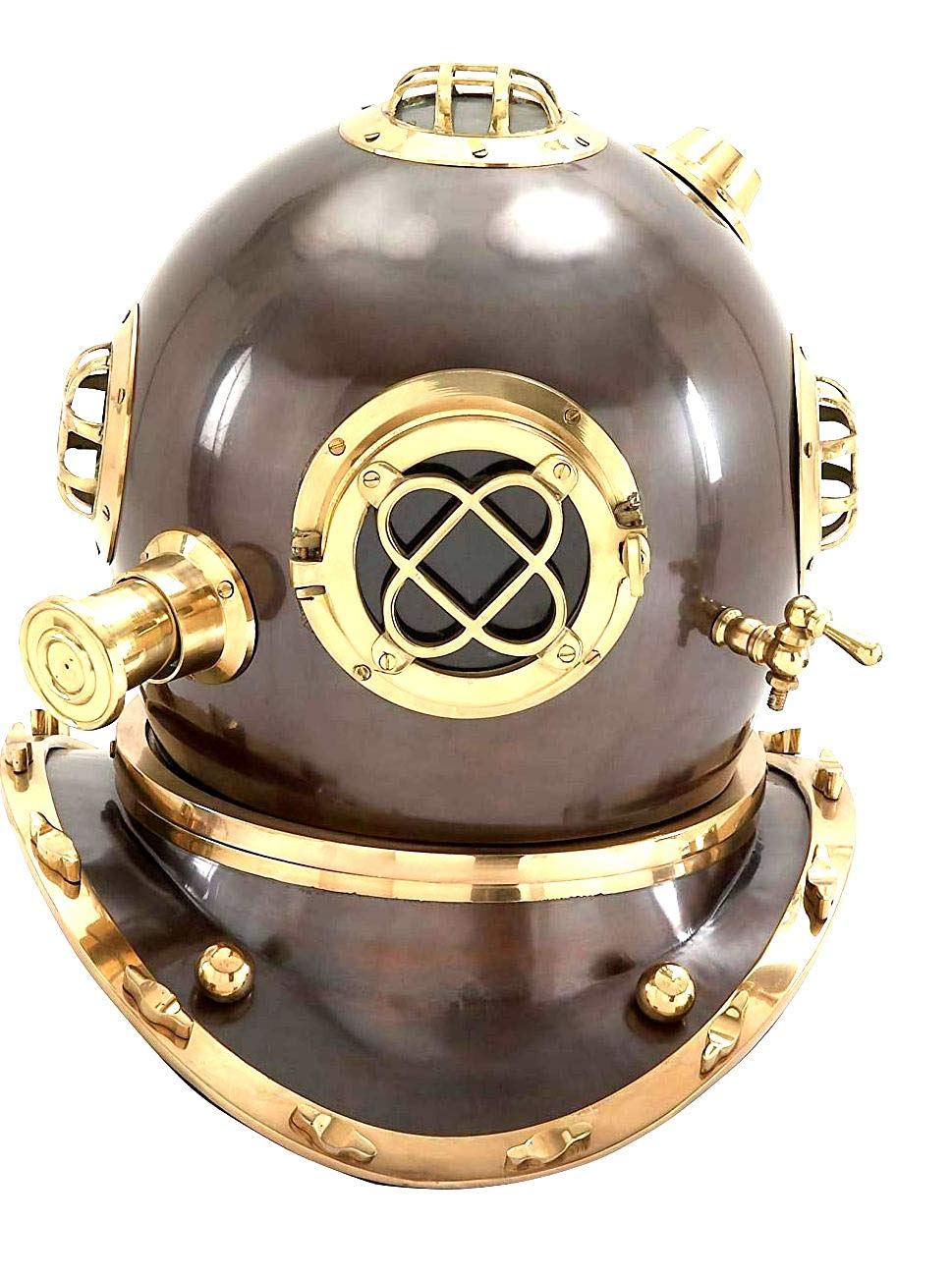 Casque nautique de plongée en laiton cuivre | Casque décoratif de bateau maritime