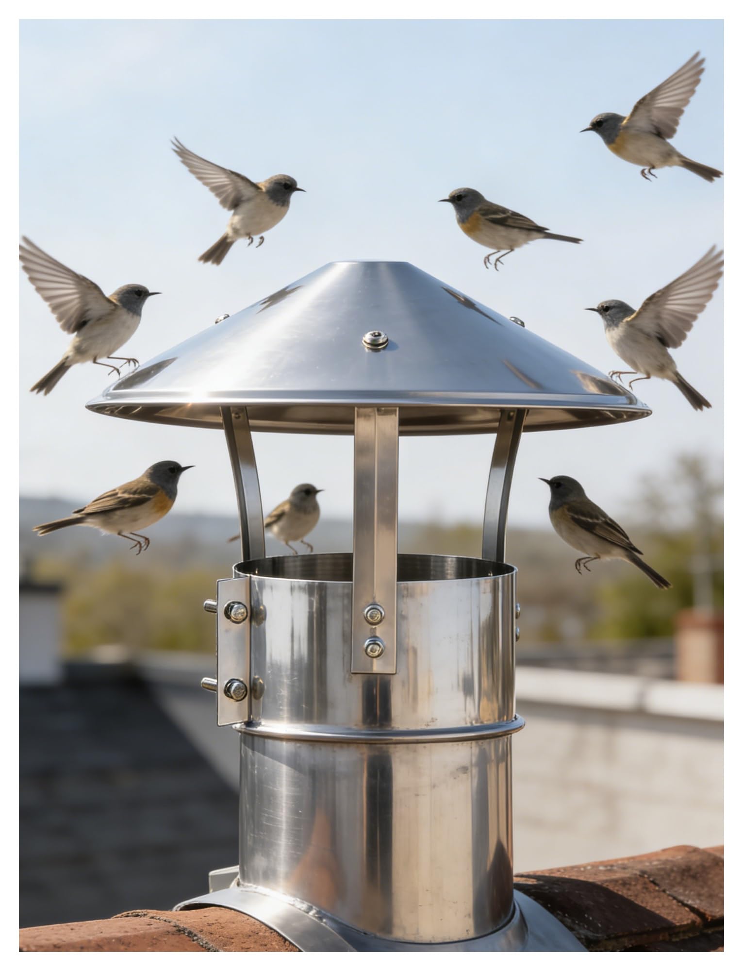Chapeau de cheminée rond pour résoudre les refoulements d'air