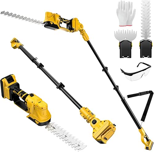 2-in-1 Pole Cordless Hedge Trimmer & Grass Shear for Dewalt