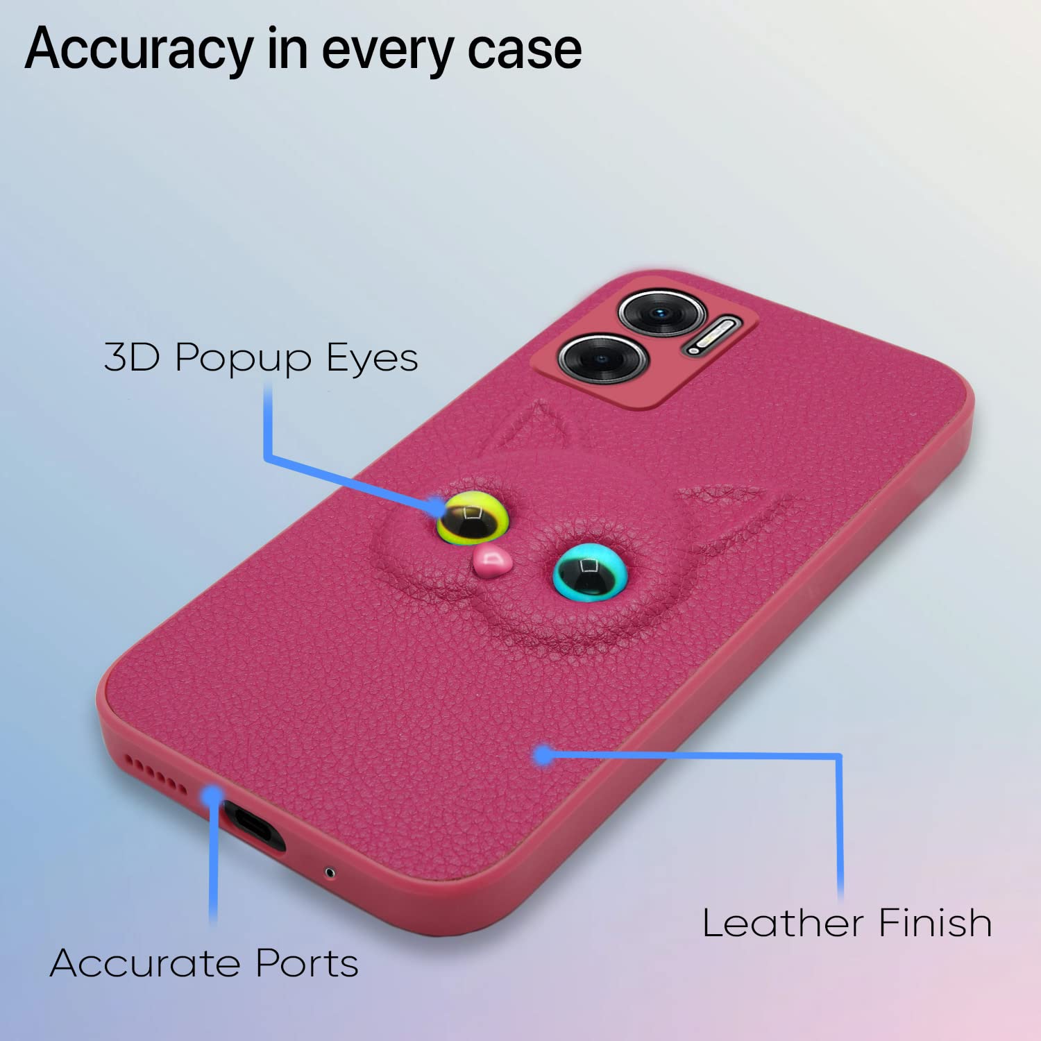 Redmi 11 Prime 5G Cat Case - Cute Leather TPU Cover -6
