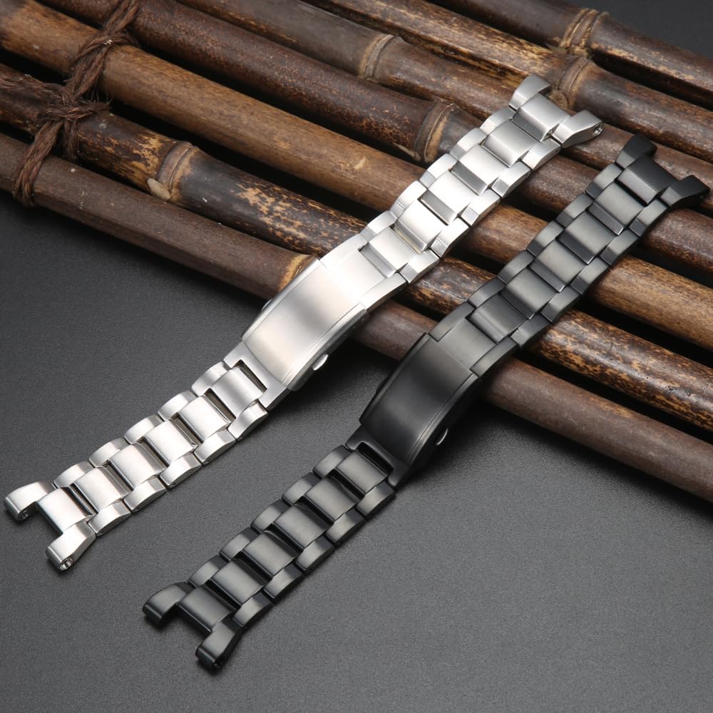 GST-B100 - Correas de reloj de acero inoxidable compatibles con Casio G-Shock G-Steel GST-B100 GST-210 GST-S300 GST-S110 GST-S10 GST-W100 W110 W300 correa mental de repuesto para hombre