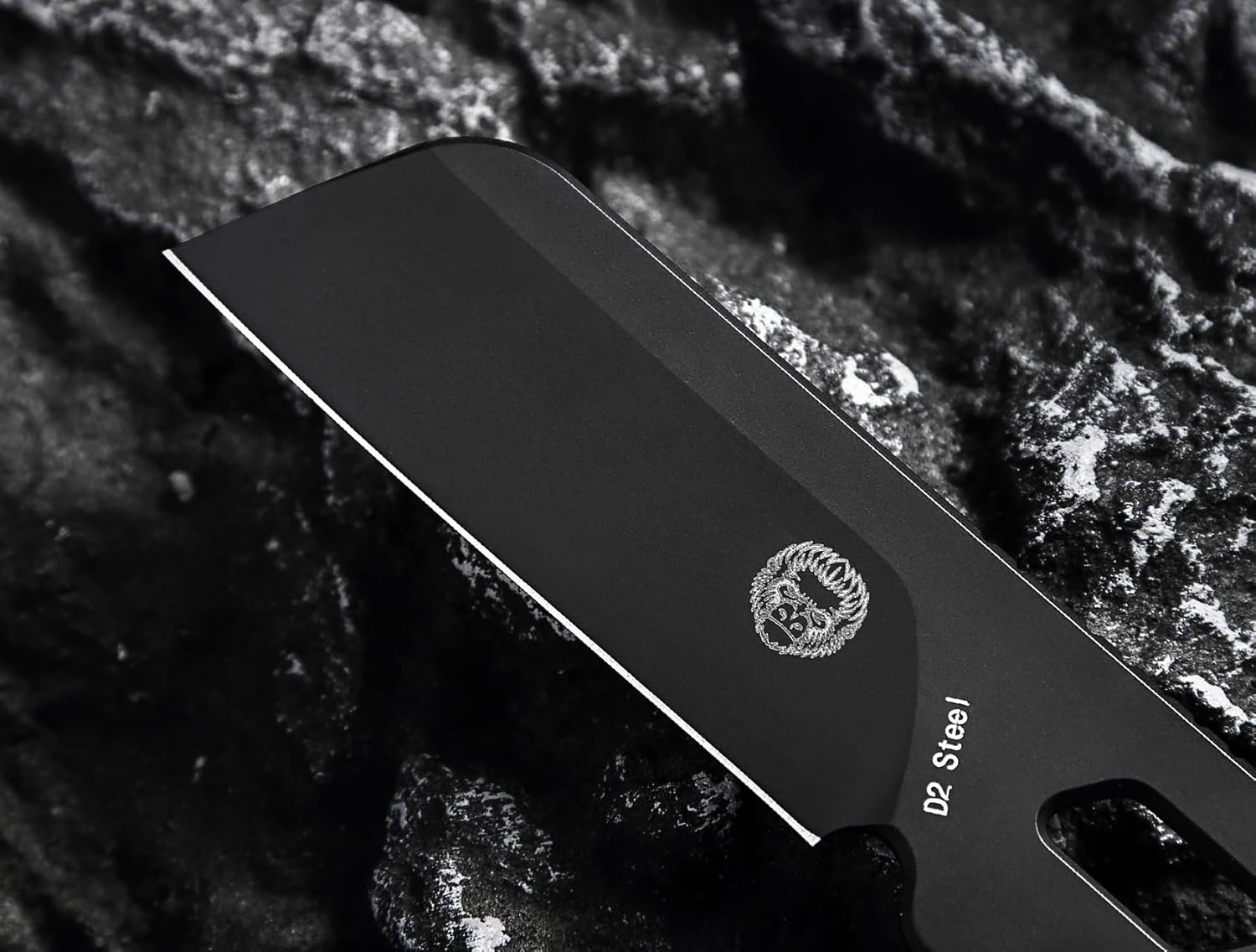 Holtzman's Gorilla Survival Razorback Neck Knife with Full Tang D2 Steel Blade, Sheath, and Belt Clip - EDC Tactical Survival Knife for Outdoor Adventures