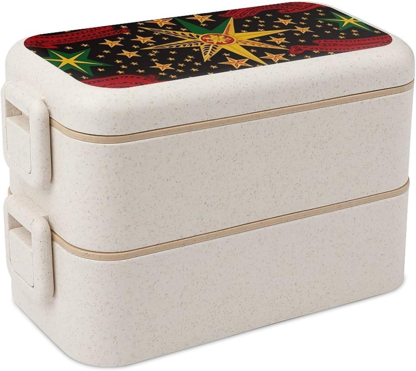 Lunch Box Bento Premium Special Combination of Elements Printed Bento Box Bento with Spoon And Fork with Compartment Containers Suitable for Men And Women, style