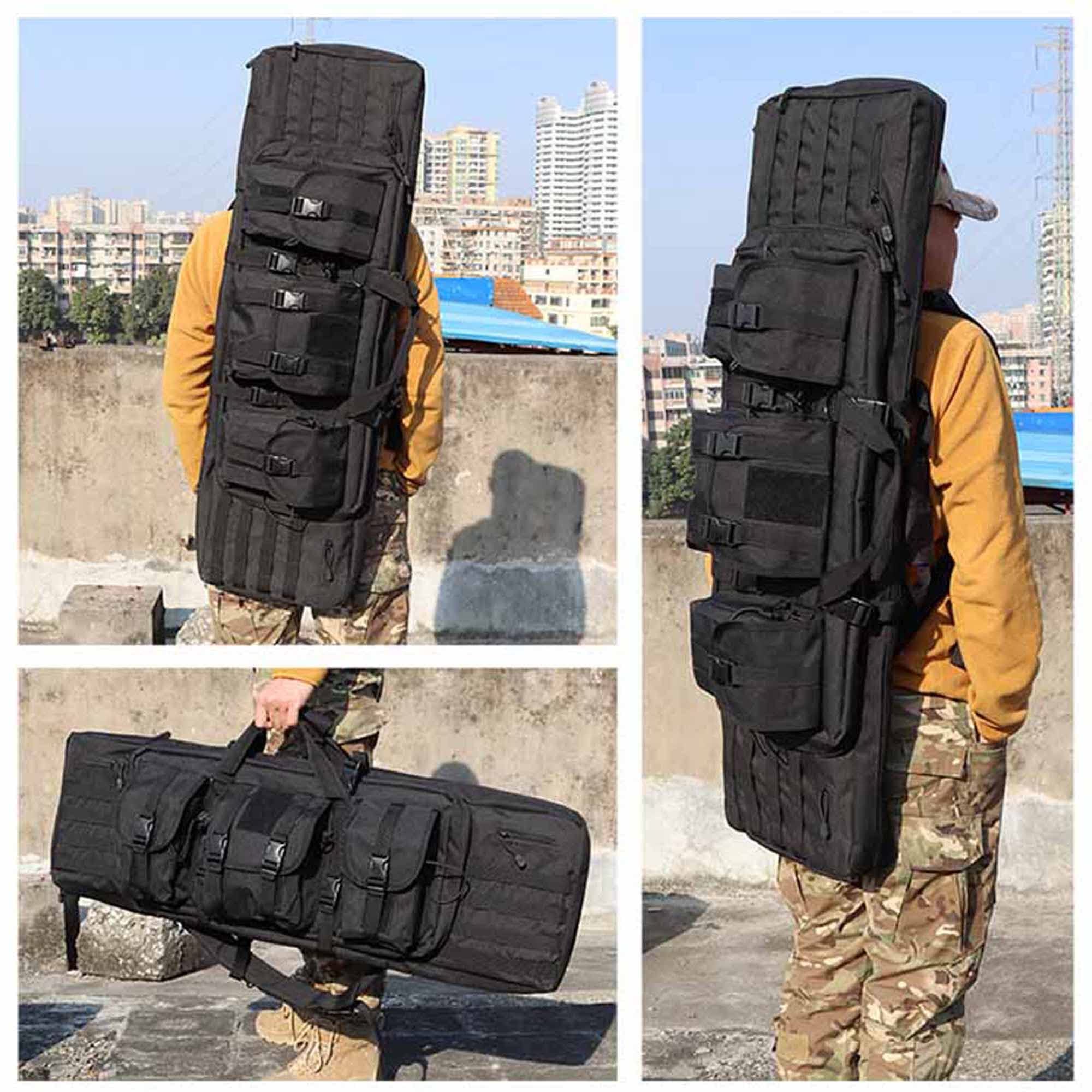 Funda Doble para Rifle Funda para Rifle Lal Aire Libre Funda Acolchada Suave para Escopeta Funda para Rifle de Airsoft/Green/118Cm
