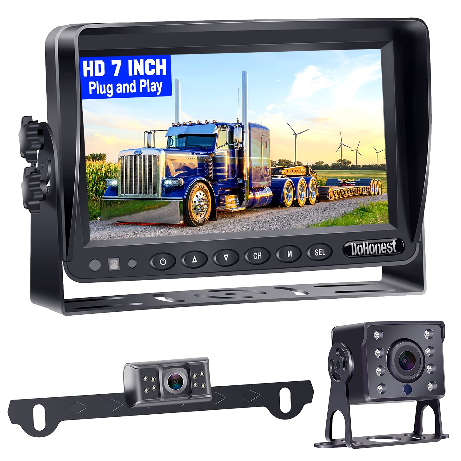 Buy ZSMJ Backup Camera 7" Display Monitor Kit 2 Cameras for School Bus