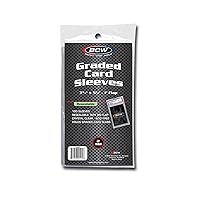 Vista 1 de BCW Resealable Graded Card Sleeves - 100 Pack Clear Polypropylene Protection for PSA, Beckett & More Acid-Free, Archival Quality Fits Trading