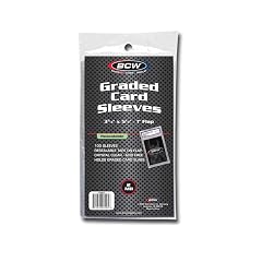 BCW Resealable Graded Card Sleeves - 100 Pack Clear Polypropylene Protection for PSA Beckett More Acid-Free Archival Quality
