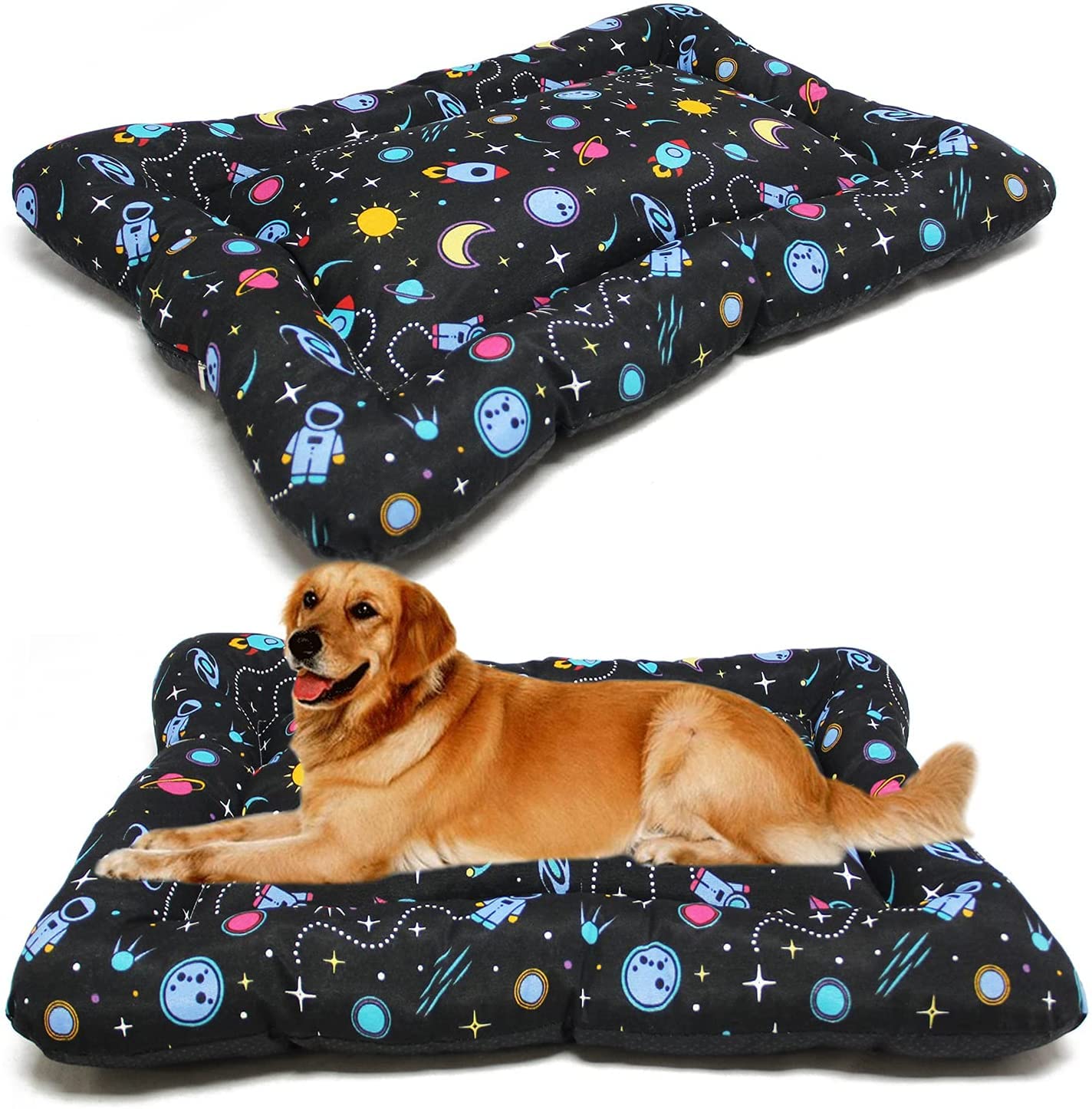 BPS Sleeping Mat for Dogs Cats XXL 140 x 100 cm Pet Bed Non-Slip Portable Mattress Sofa Pillow Soft (Universum 1) BPS-14143UN