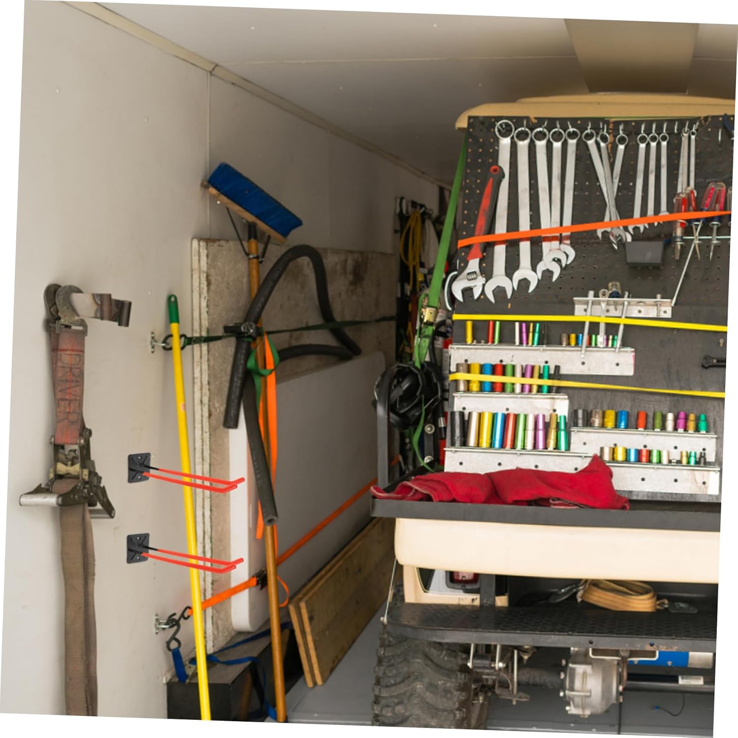 Cabilock Heavy Duty Garage Tire Hooks Wall Mount Garage Hooks Ladder Hanger Chair Storage