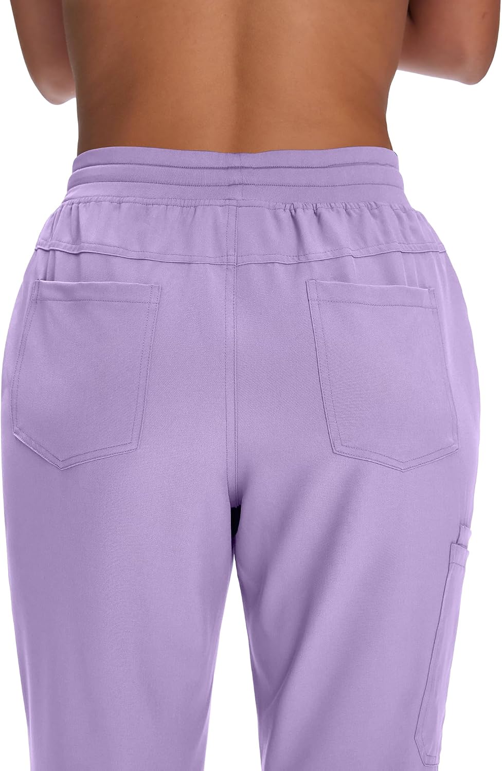 Scrub for Women Set - Round Neck Crop Scrub Top & Flare Leg Pants, Slim-Fit, 5-Way Stretch
