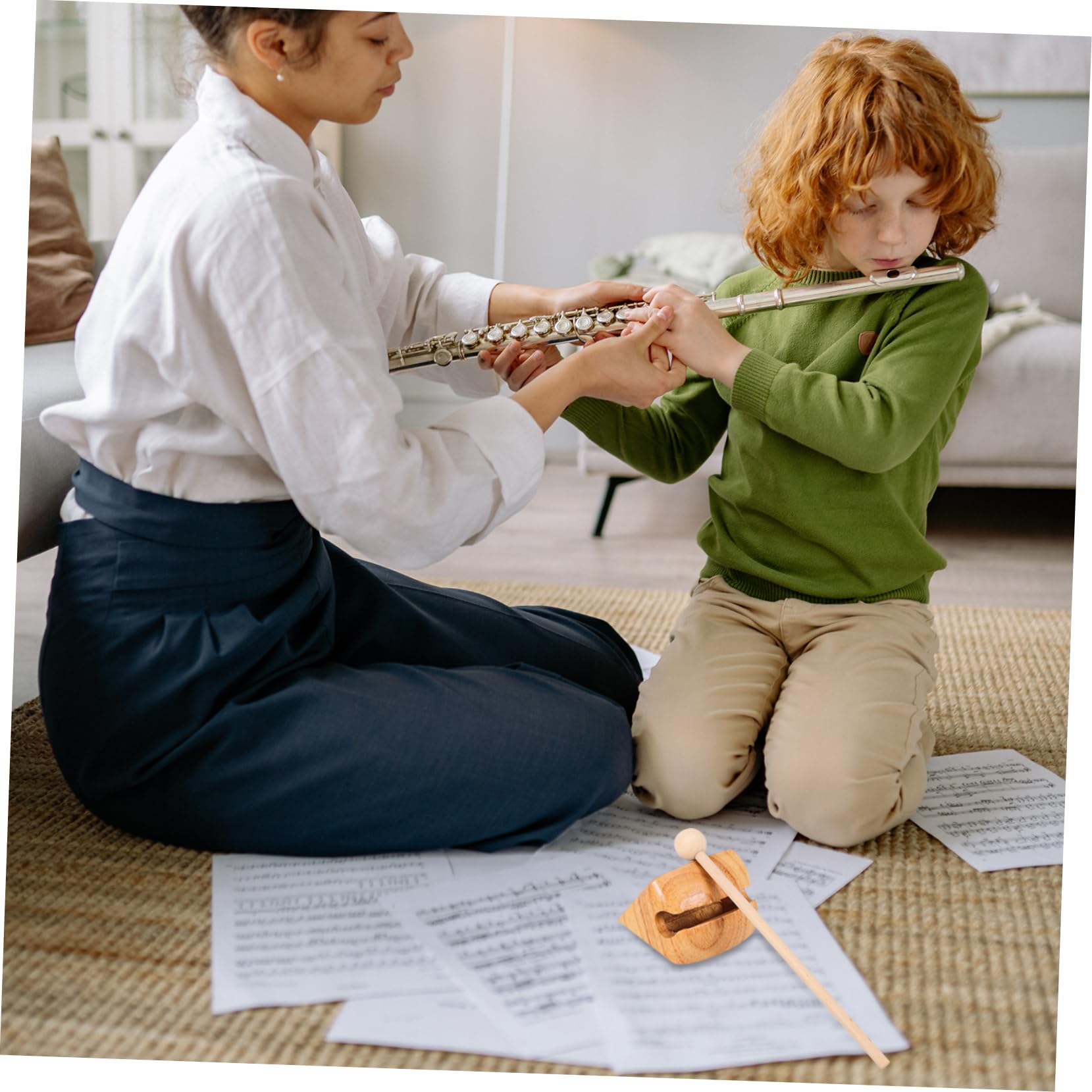 JOINPAYA 1 Set Wooden Percussion for Natural Wood Fish Temple Block Musical Plaything for Development Engaging Educational Music Experience