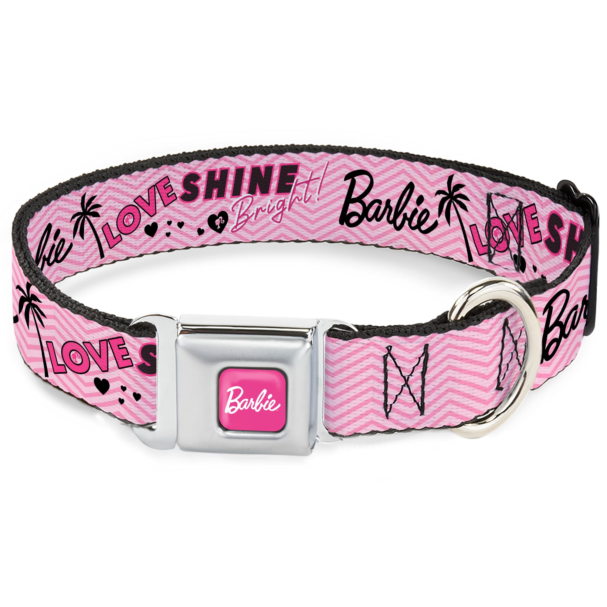 Collier chien Mattel rose pour balades en ville sécurisées