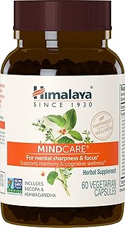 MindCare - Nootropic Herbal Brain Supplements for Memory and Focus Support - Vegan, Non-GMO, Gluten Free, 1170 mg, 60 Capsules