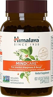 MindCare - Nootropic Herbal Brain Supplements for Memory and Focus Support - Vegan, Non-GMO, Gluten Free, 1170 mg, 60 Capsules