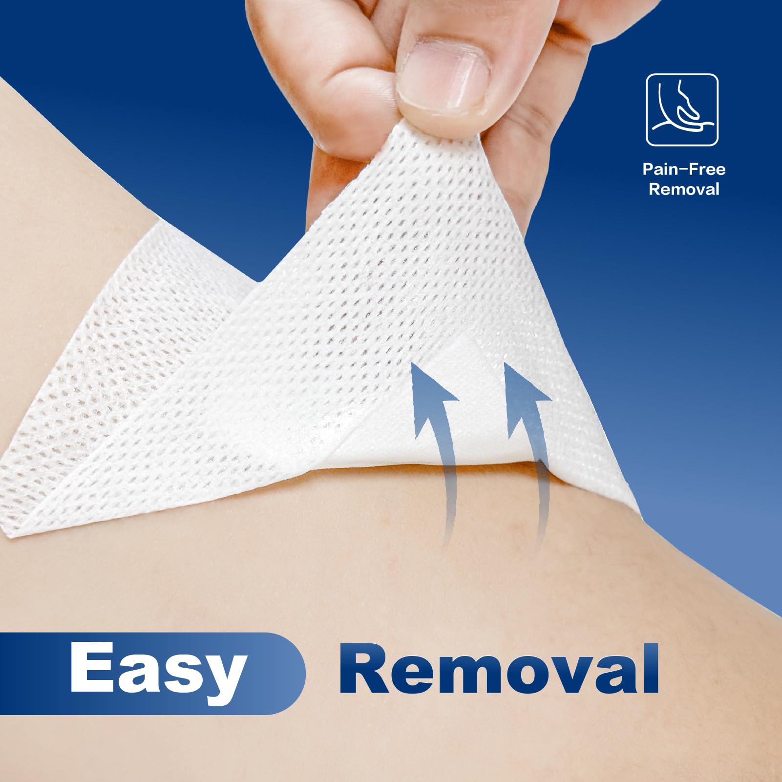 Ceeport Island Dressing Bordered Gauze 4"x4", 50 Individually Packed Non-Stick Central Pad with Adhesive Border, Soft & Highly Absorbent Medical Grade Dressing Gauze Pad for Wound Care and First Aid — Amazon image 3