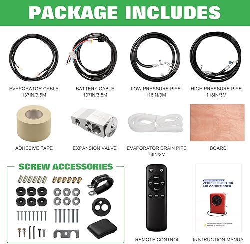 Miniatura 6 de RV65F Aire acondicionado eléctrico universal de 12V DC, vehículo de ingeniería de excavadora de camión de RV, vehículo agrícola, autobús, furgoneta