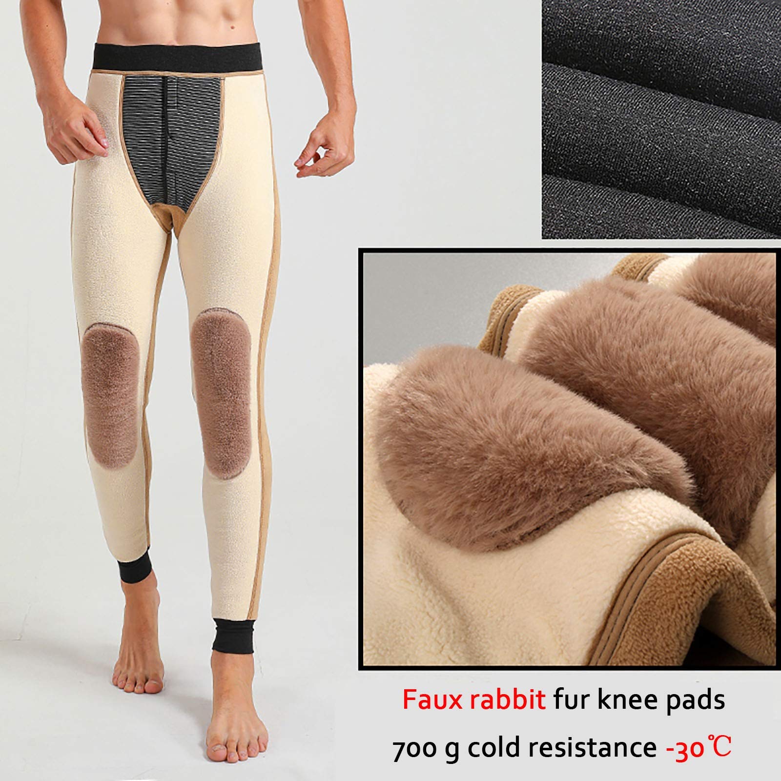 G&F Herren Thermal Long Johns Baselayer Hosen Hohe Qualität Thermsten Hosen Leggings Winter (Color : Dark Gray, Size : X-Large)