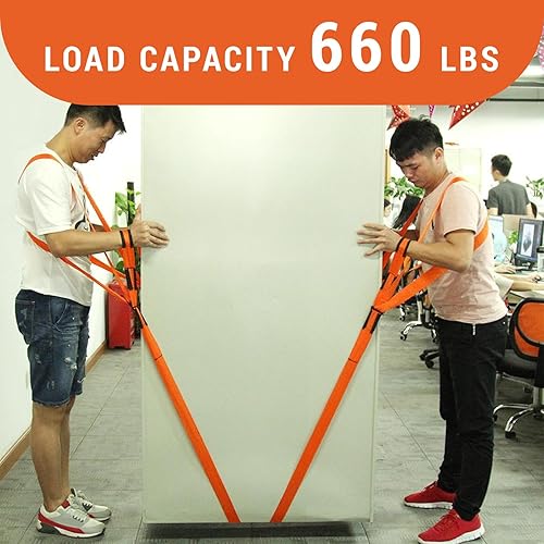 Miniatura 7 de Correas móviles para muebles, sistema de elevación para 2 personas, capacidad de 660 libras, longitud ajustable de 5 a 9.5 pies