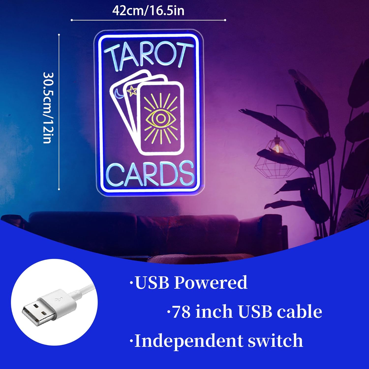 Tarot Cards Neon Sign Led Neon Lights Neon Signs for Wall Decor USB Powered Led Neon Signs for Room Decoration - Image 4