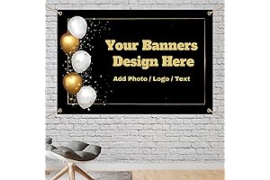 Customized Photo and Text Banner for Birthdays and Celebrations