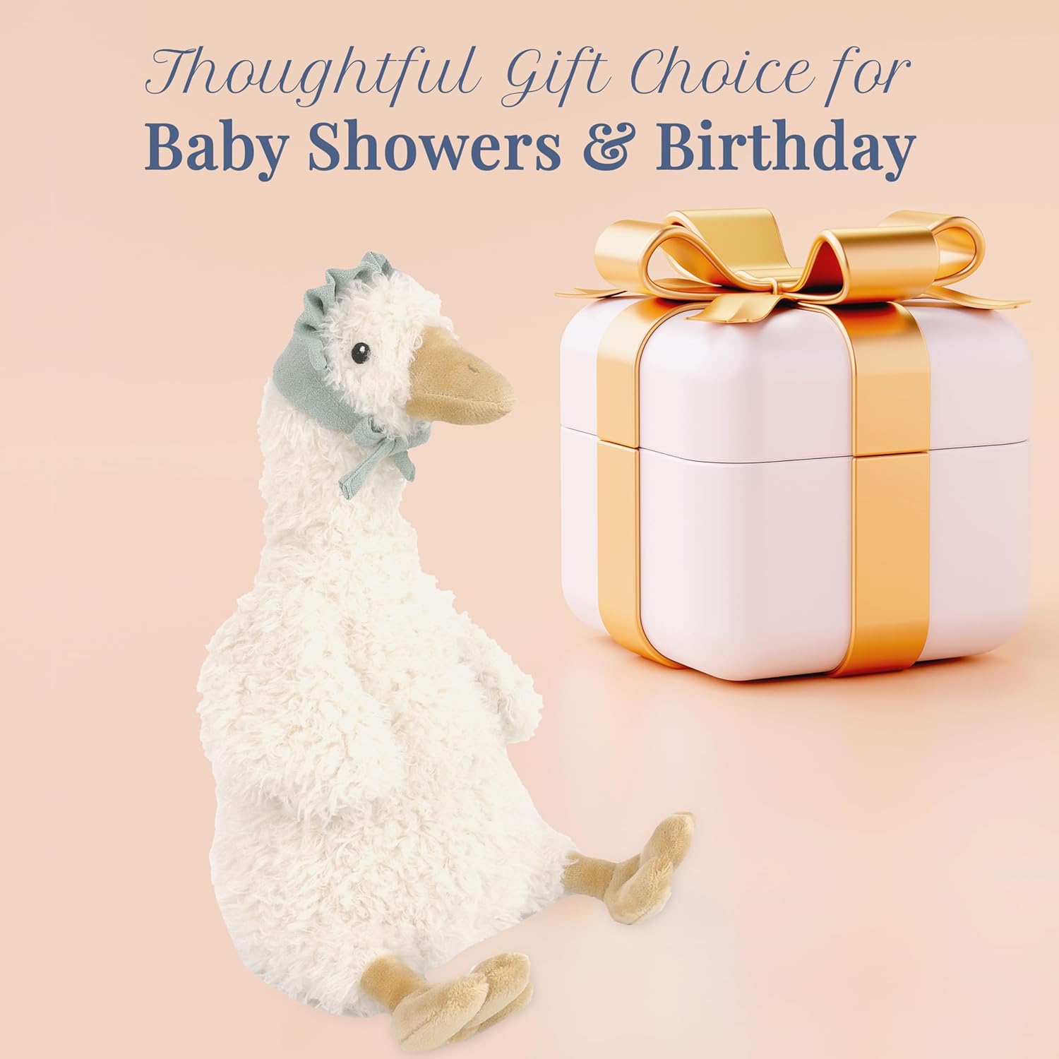 MON AMI Greta Goose 15-Inch Stuffed Farm Animal for Boys & Girls | Soft Goose Plush Toy | Farmyard Playtime Companion | Nursery Décor | Gift for All Ages